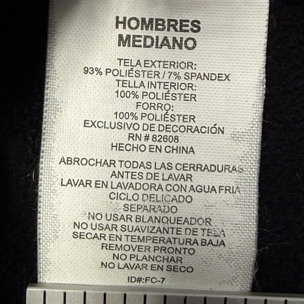 Free Country FCXtreme Mens Medium Black White Fleece Lined Full Zip Jacket